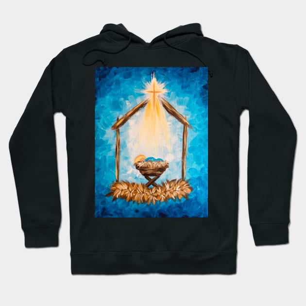 Rustic Nativity Scene Hoodie by Amazink Creations